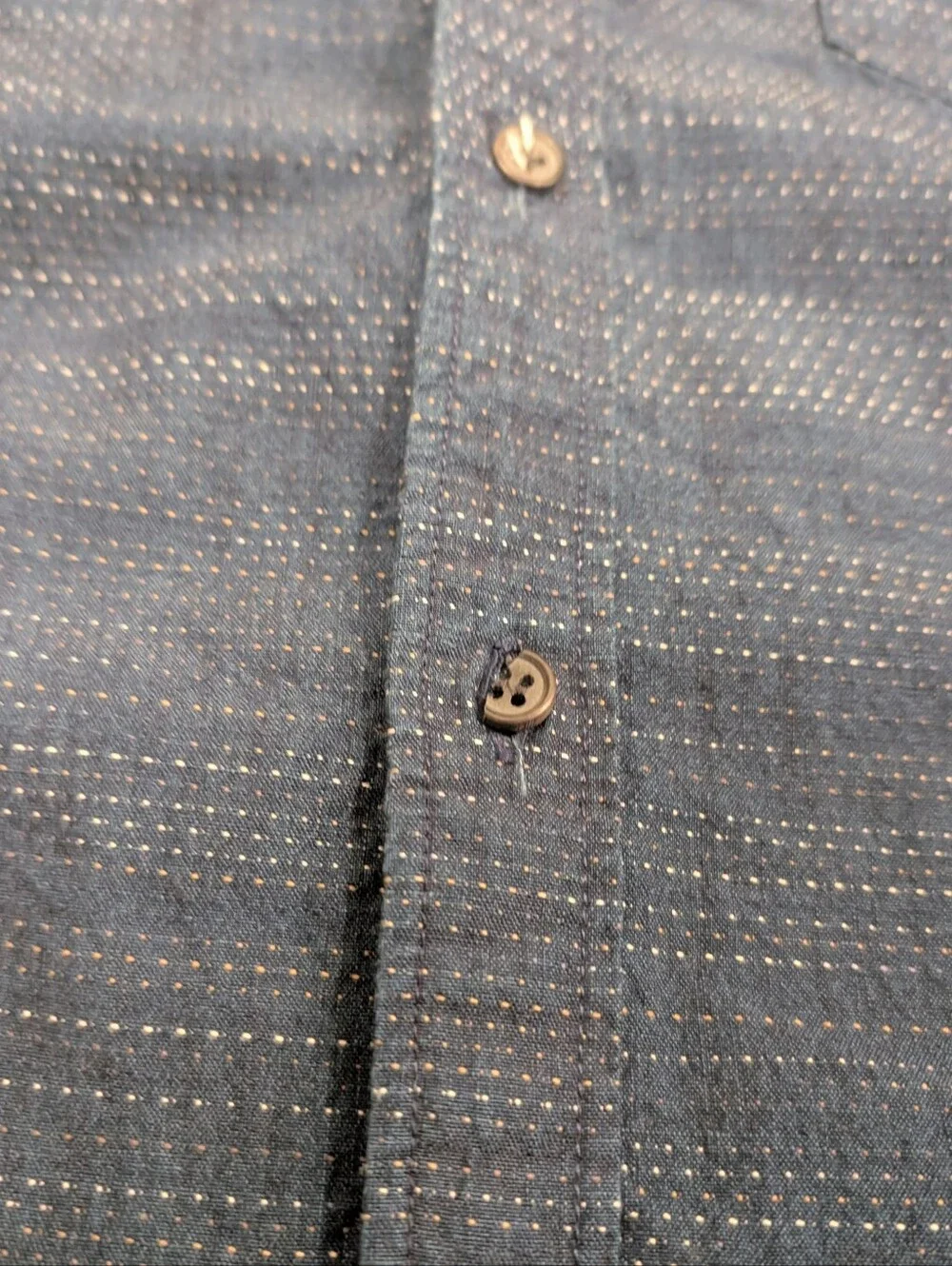 Levi's Made & Crafted Rainbow Stitch Button Up Shirt Mens Size 1 Made in Romania